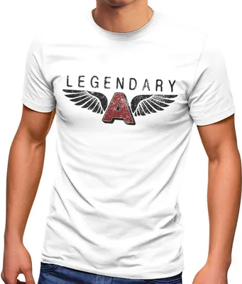 Produktbild von Neverless® Herren T-Shirt Legendary Wings A Flügel Airforce Pilot Flieger Fashion Streetstyle weiß 4XL