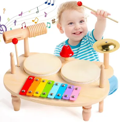 Produktbild von montesori holzschnitt montesori instrument percussion zimbel xylophon
