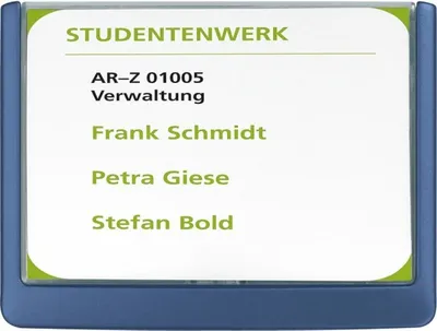 Produktbild von Schild I DURABLE Türschild Click Sign, dunkelblau, Kunststoff, Einlage 149x10...