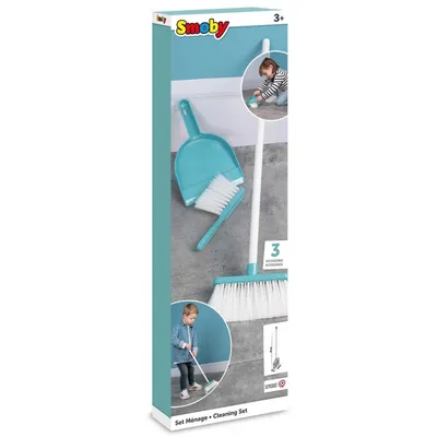 Produktbild von Smoby Spielwelt Haushalt Reinigungs-Set Besen und Handfeger 7600330317