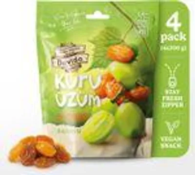 Zdjęcie produktu dla Dovido Rodzynki sułtańskie 200 g bez pestek niesiarkowane wegańskie 4 szt.
