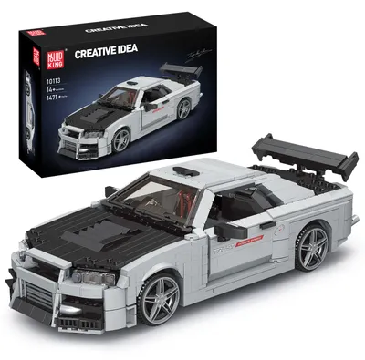 Produktbild von MOULD KING Skyline GTR R34 Bausatz Sportwagen 1471 Teile