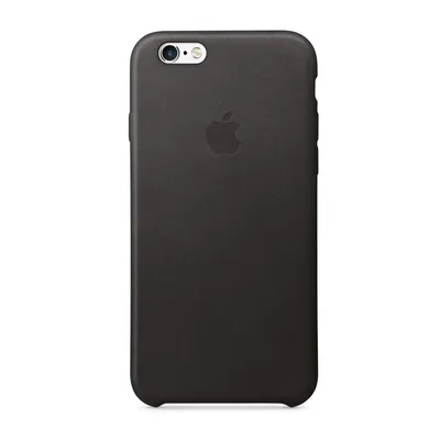 A black iPhone 6/6s case with an Apple logo embossed on the back, shown from the back on a white background.
