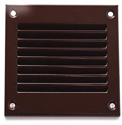 Produktbild von Famanu Lüftungsgitter 10 x 10 cm mit integriertem Insektenschutz - Braun