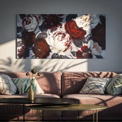 Obrázek produktu pro Vícebarevný obraz na plátně květiny 120x3,7x60 cm