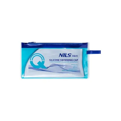 Obrázek produktu pro Silikonová plavecká čepice NQC SOLID COLOR SL01 šedá, barva NILS AQUA