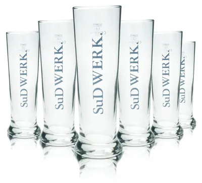 Produktbild von 6x Sudwerk Bierglas 0,4l Bierpokal Bierstange Gläser Cratbier Brauerei Pfäffikon