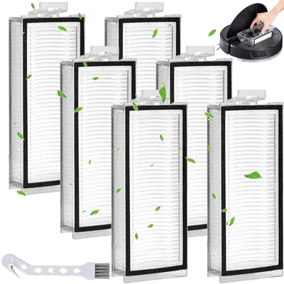 6 HEPA-Filter für Roborock Q7 Max, Q8 Max, Q5 Pro, T8, waschbar