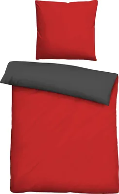 Produktbild von Castell Wendebettwäsche rubin 1x 135x200 cm + 1x 80x80 cm