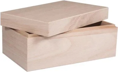 Produktbild von Famanu Holzbox mit Deckel für Bastelprojekte - DIY Aufbewahrungsbox 20 x 12 x 9 cm