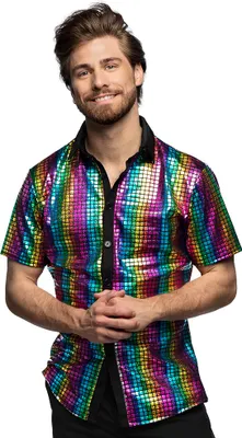 Immagine prodotto di Camicia Disco rainbows, Taglia:XXL