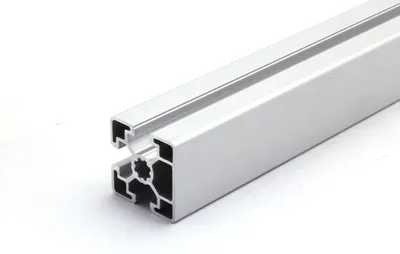 Produktbild von Länge 150mm - Design-Aluminiumprofil 45x45L 1 Nut verdeckt B-Typ Nut 10 (leicht), silber eloxiert. Aluminium Profil 45x45 Alu Profile 45 x 45 Systemprofil
