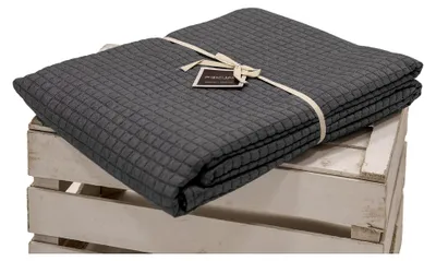 Produktbild von Sofaüberwurf für das Doppelbett im Waffelmuster in Grau