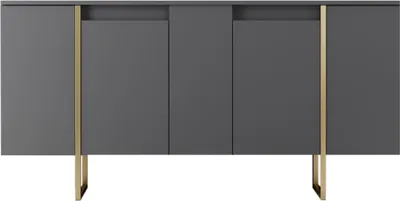 Produktbild von Skye Decor, Luxe - Anthracite, Gold, Wohnzimmerschränke, Anthrazit, 160 x 80 x 35 cm