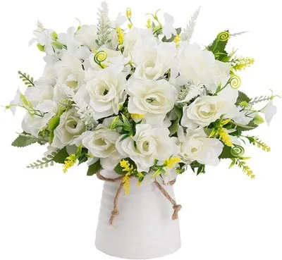 Produktbild von Weiße Seidenblume in Vase Dekoration