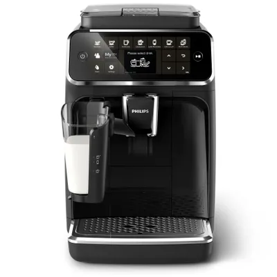 Zdjęcie produktu dla Philips Automatyczne ekspresy do kawy z serii 4300 EP4341/50, Ekspres do espresso, 1,8 l, Ziarna kawy, Wbudowany młynek, 1500 W, Czarny