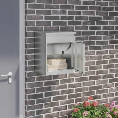 Produktbild von Paketdrop-Box Schwarz 44 x 35 x 59 cm Verzinkter Stahl