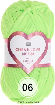 Produktbild von Rico Chenillove Neon (50g/55m) 06 grün