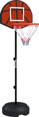 Image de Panneau de basket hauteur réglable 129-179cm avec support et cible magnétique intérieur extérieur