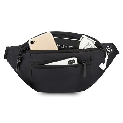 Produktbild von Flache Bauchtasche, Geldgürtel zum Umhängen, Reise Bauchtasche