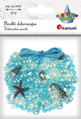 Produktbild von Titan Perlen blau Schmuckherstellung Kit
