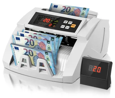 Geldzählmaschine mit Fälschungserkennung, 1100 Banknoten/min, LCD