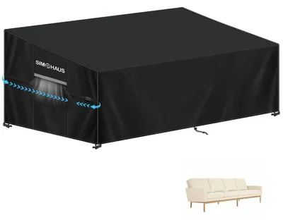 Obrázek produktu pro Ochranná plachta na zahradní nábytek, rozměry 265x102x89/61 cm, materiál 420D Oxford, voděodolná, větruodolná