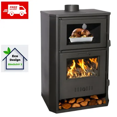Produktbild von Kaminofen, Holzofen Wasserführend mit Backfach Balkan Energy, Modell Suzana, 11.6kW - 17.5kW