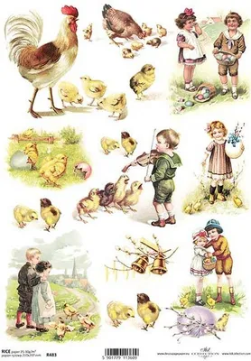 Immagine prodotto di ITD carta di riso decoupage tecnica artigianale tovagliolo di carta-R483 Pasqua