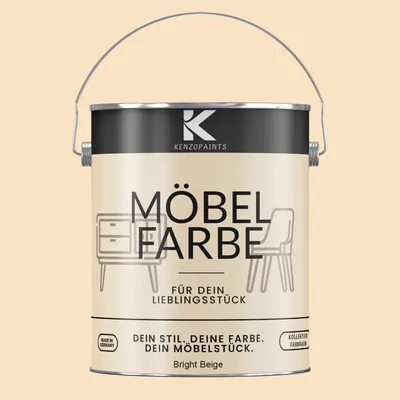 Produktbild von Kenzopaints 2,5Liter Möbelfarbe Möbellack Buntlack Farbraum - Bright Beige
