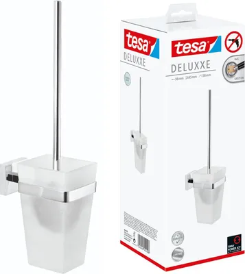 Immagine prodotto di tesa Deluxxe WC-Bürstengarnitur inkl. Klebelösung silber