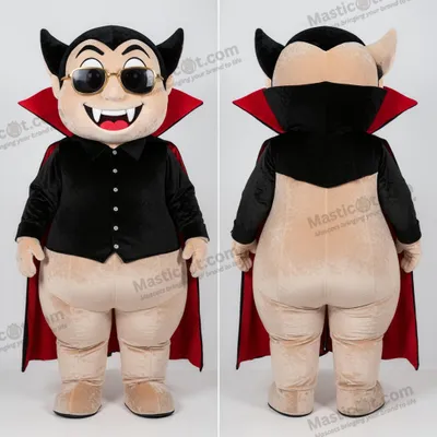Productafbeelding van Velvetbeige vampier mascotte MASTICOT
