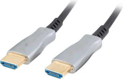 Obrázek produktu pro Lanberg CA-HDMI-20FB-0100-BK, 10 m, HDMI Typ A (standardní), HDMI Typ A (standardní), 18 Gbit/s, Audio Return Channel (ARC), Černá, Stříbrná