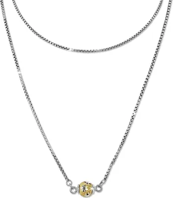 Produktbild von SilberDream Halskette 45cm 925 Silber vergoldet Echt Kugel silber gold SDK24845Y