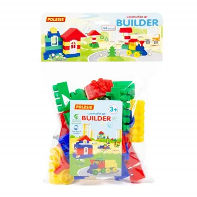 Zdjęcie produktu dla Polesie 2952 Klocki "Budowniczy" Mini - 44 elem. mix