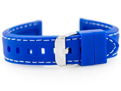 Zdjęcie produktu dla Gumowy pasek do zegarka U20 - niebieski 18 mm
