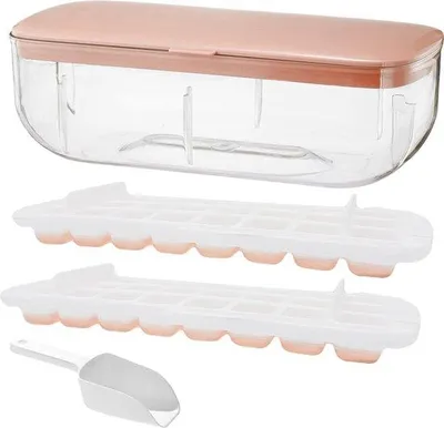 Produktbild von Famanu Eiswürfelform mit Schnellpressfunktion - 2 x 24 Eiswürfel