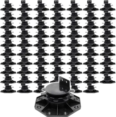 Produktbild von XPOtool Set 70x Stelzlager für Terrassen, 2700kg, 33-64mm, höhenverstellbare Stellfüße für Terrassendielen, Platten und Planken