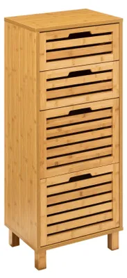 Produktbild von Stehender hoher Badezimmerschrank SICELA mit 4 Schubladen, 40 x 30 x 97,5 cm