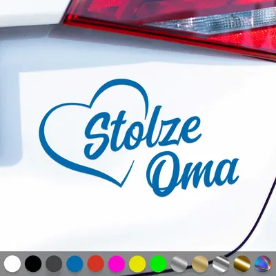 Produktbild von PantherPixel Stolze Oma Aufkleber Großeltern Enkelkinder Sticker Auto Geschenkidee Farbe Blau
