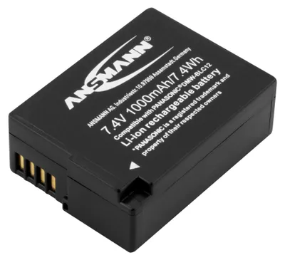 Produktbild von ANSMANN Kamera Akku DMW-BLC12 7,4V 1000 mAh, für Panasonic Lumix G... uvm.