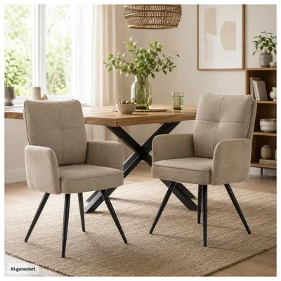 Produktbild von Polsterstuhl Kyra Strukturstoff Beige