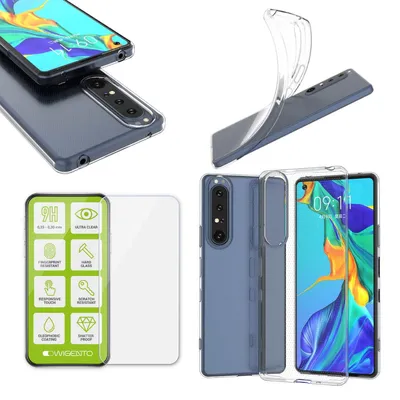 Obrázok produktu pre Pre Sony Xperia 1 III 3. generácie Silikónové priehľadné + H9 Glass puzdro na mobilný telefón