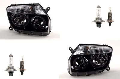 Obrázek produktu pro Johns, ?erná sada sv?tlomet? halogen kompatibilní pro Dacia Duster s H7 H1 L R od 10-