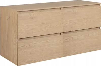 Produktbild von RODAN | Kupelnova Skrinka - 120 CM - Dúb Svetlý - Minimalistický Dizajn - Funkcia Tichého Zatvárania - Kupelnova Skrinka pod Umyvadlo
