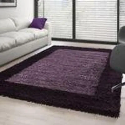 Zdjęcie produktu dla Dywan do salonu z wysokim włosiem, nowoczesny design, długie runo, shaggy, nowoczesny i miękki, Rozmiar: 240 x 340 cm, Kolor: Fioletowy