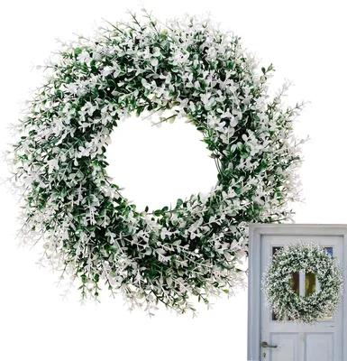 Produktbild von Künstlicher Eukalyptuskranz, Frühlingsdeko für Tür, Wand und Veranda