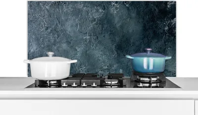 Produktbild von KitchenYeah®  Spritzschutz Küche - Küchenrückwand - Wandschutz für Herd und Spüle - Beton - Naturstein - Grau 100x50 - Alu-Dibond (Alternative zum Spritzschutz aus Glas) - Hitzebeständig - Herdspritzs