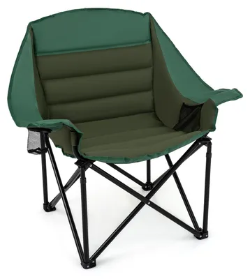 Produktbild von COSTWAY Campingstuhl faltbar bis 230kg belastbar, Klappstuhl gepolstert, Grün