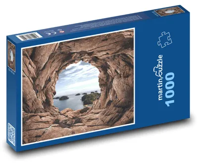 Produktbild von Puzzle 1000 Höhlenblick auf das Meer - martinpuzzle